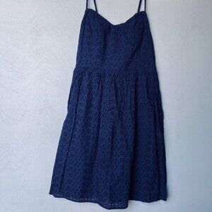 Old Navy Blue Floral Summer Dress | Adjustable Straps | Elastic Back | Size S